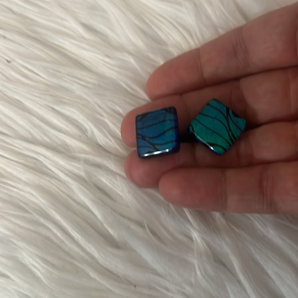 Blue Textured Cufflinks - Picture 3 of 5